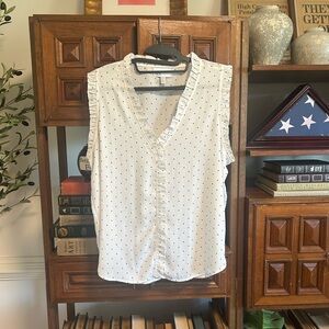 White Polka Dot Blouse